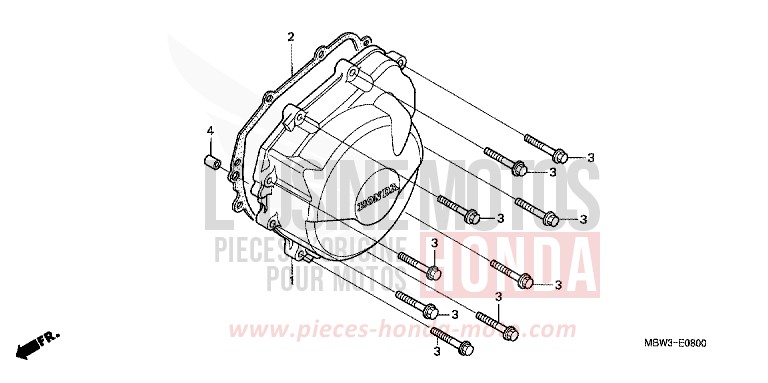 GENERATORABDECKUNG von CBR600F Special Edition ROSS WHITE (NH196) von 2002